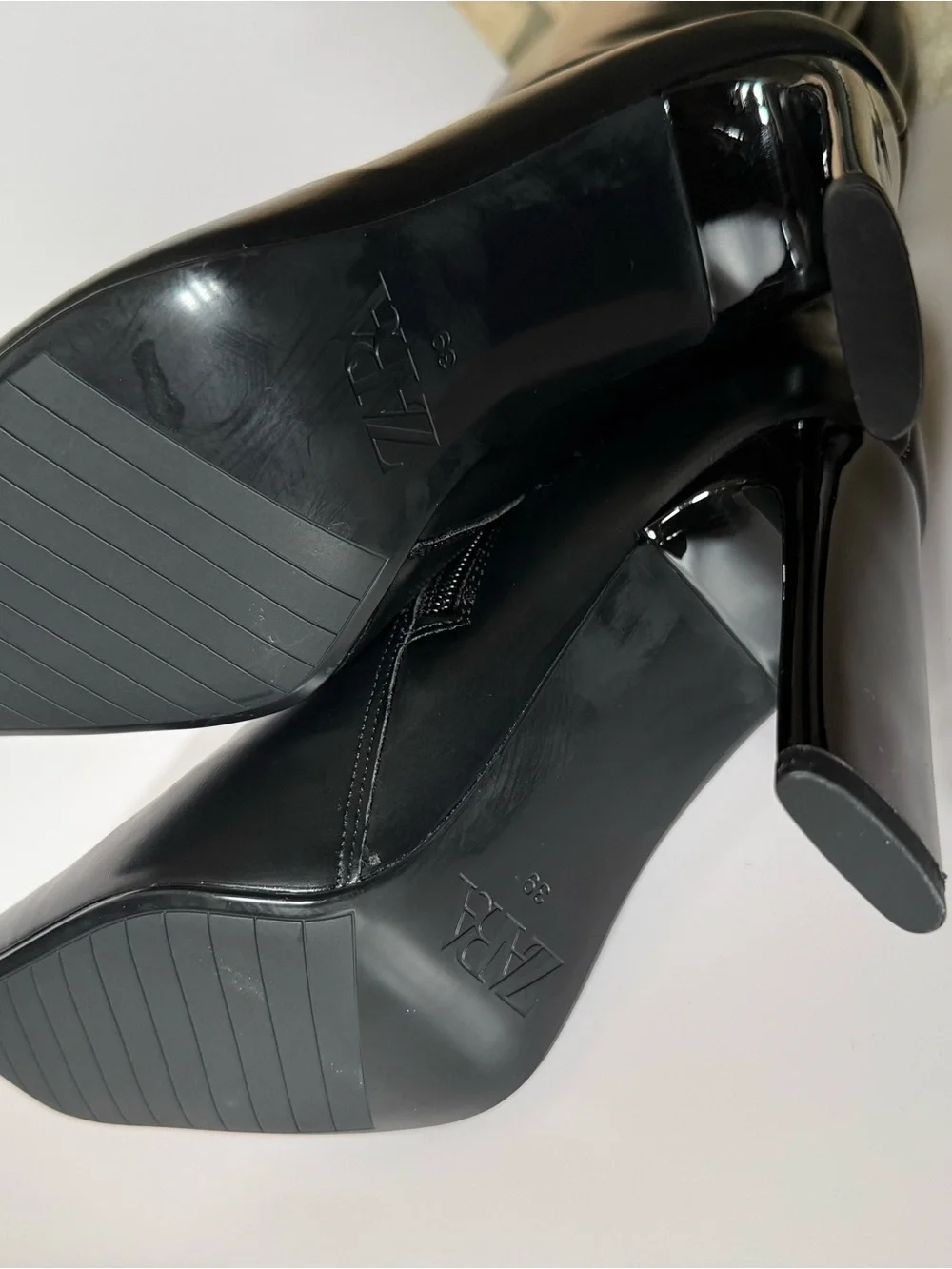 Zara Black Over-the-Knee Stiletto Boots